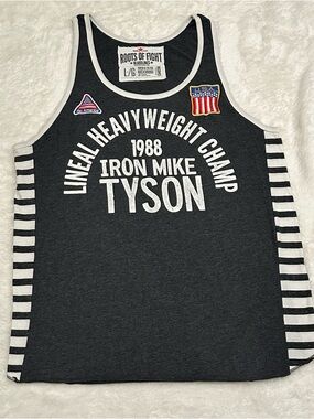 Roots of Fight Mike Tyson 1988 "Lineal Heavyweight Champ" Tank Top Men’s Size L